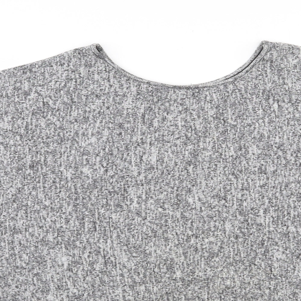 Exhibit Womens Grey Round Neck  Viscose Pullover Jumper Size S