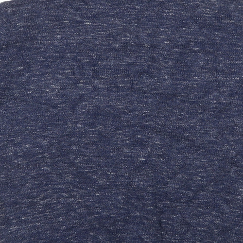 TU Mens Blue Round Neck  Cotton Pullover Jumper Size S