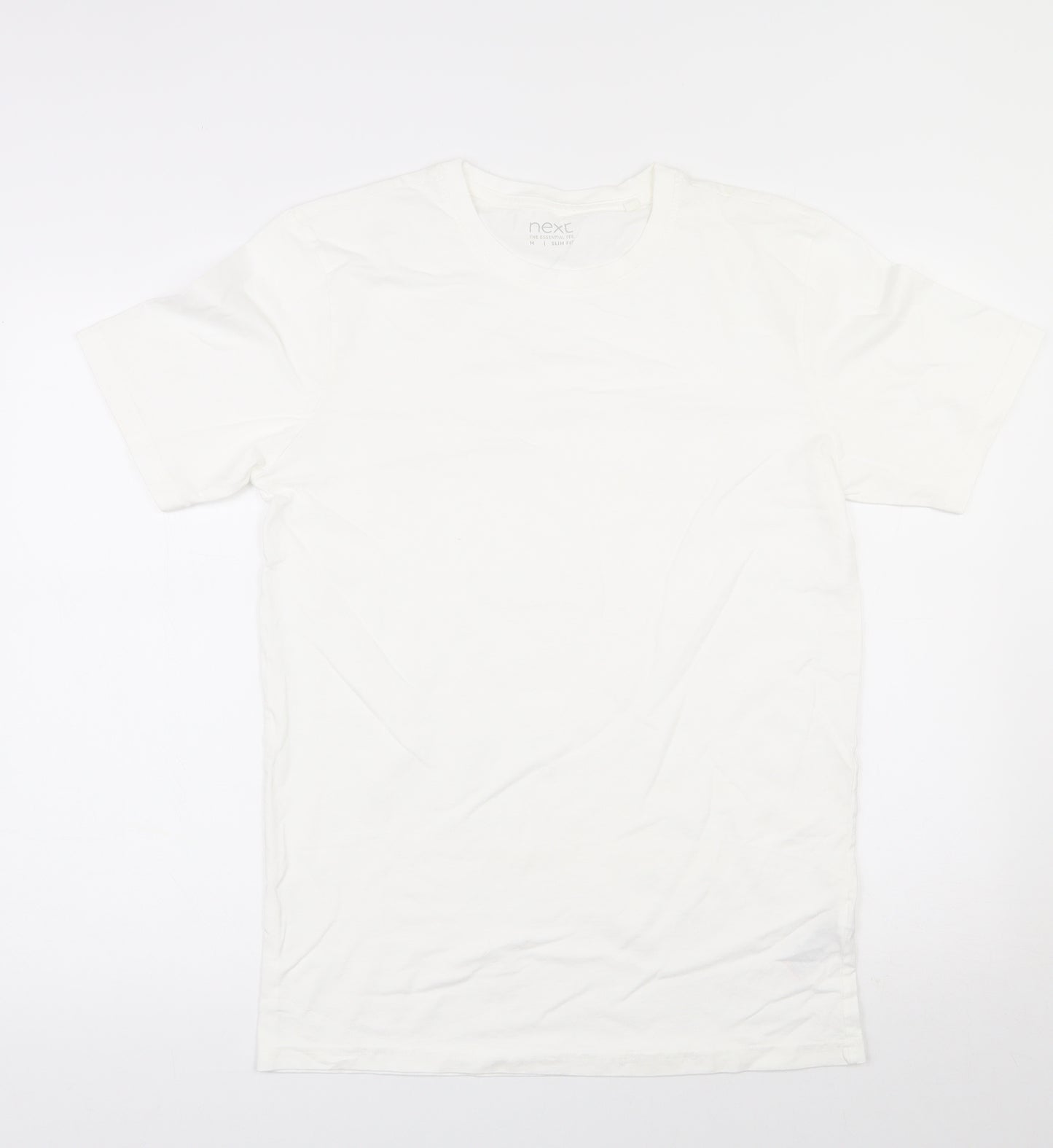 NEXT Mens White  Cotton  T-Shirt Size M Round Neck