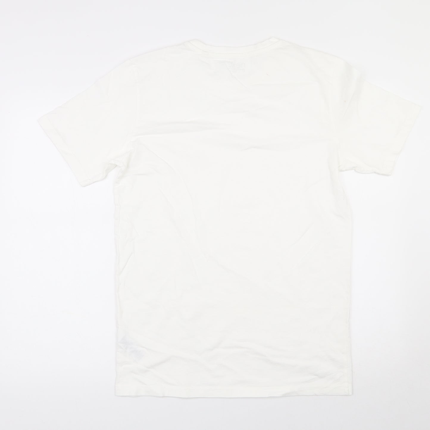 NEXT Mens White  Cotton  T-Shirt Size M Round Neck