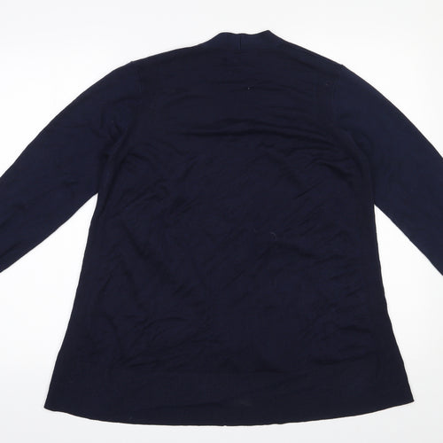 Marks and Spencer Womens Blue V-Neck  Viscose Cardigan Jumper Size M