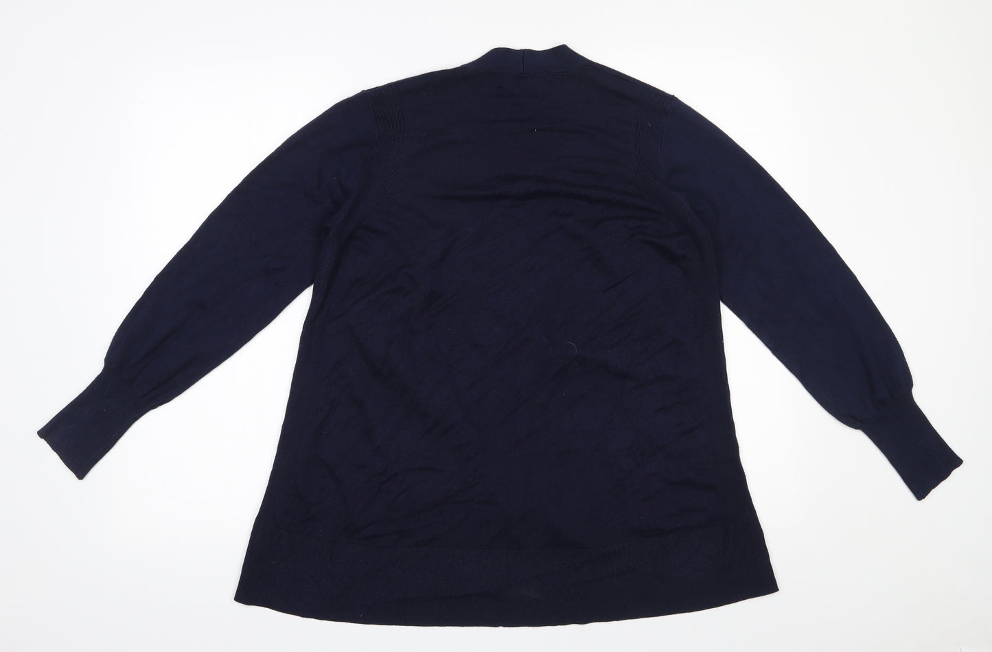 Marks and Spencer Womens Blue V-Neck  Viscose Cardigan Jumper Size M