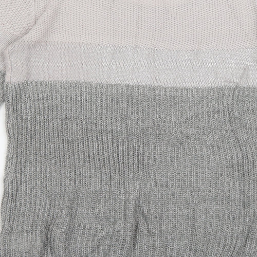 Body Flirt Womens Grey Round Neck  Acrylic Pullover Jumper Size S