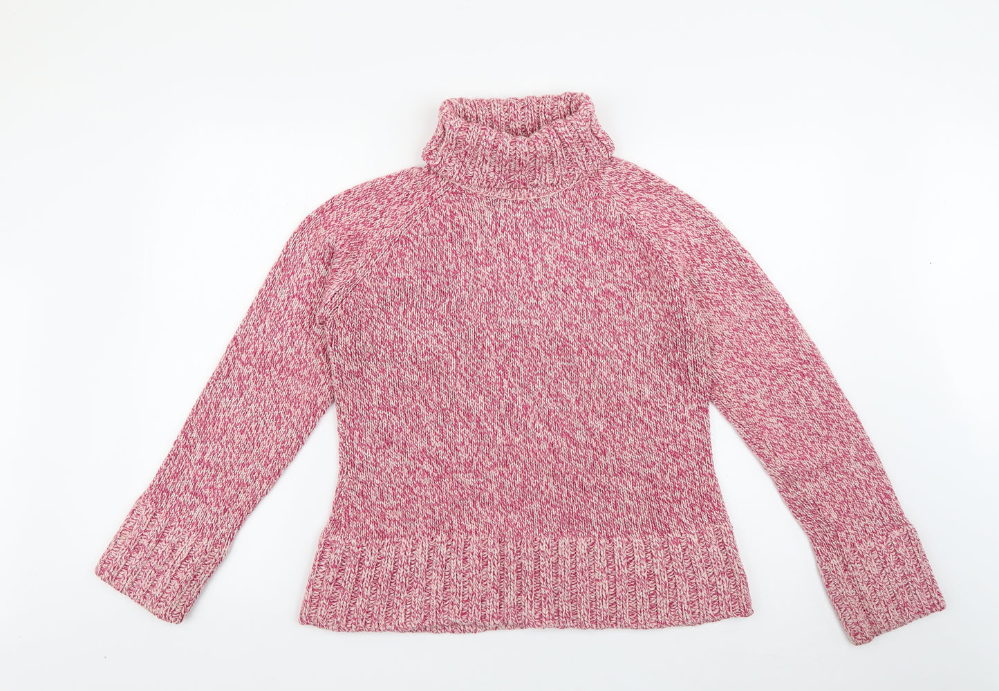 NEXT Womens Pink Roll Neck  Acrylic Pullover Jumper Size 14