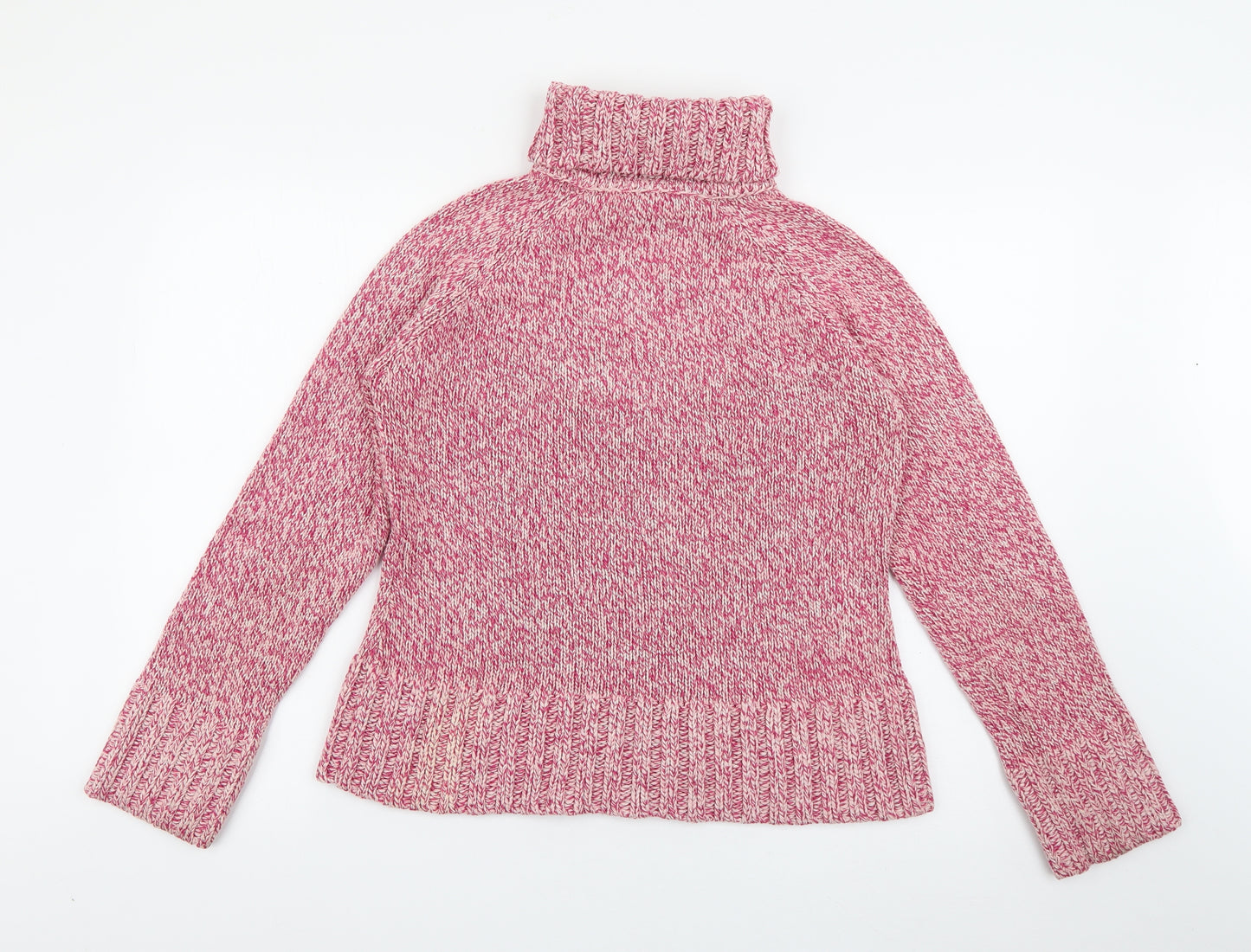 NEXT Womens Pink Roll Neck  Acrylic Pullover Jumper Size 14