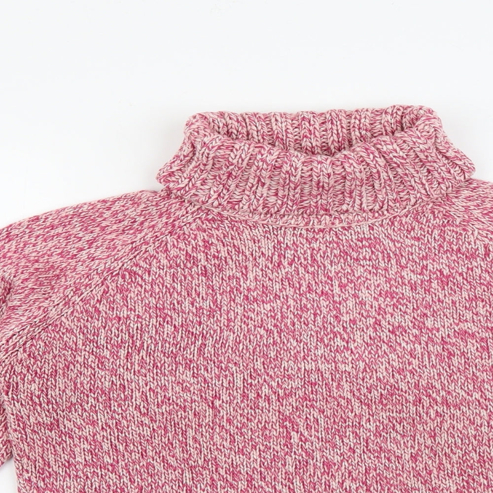 NEXT Womens Pink Roll Neck  Acrylic Pullover Jumper Size 14