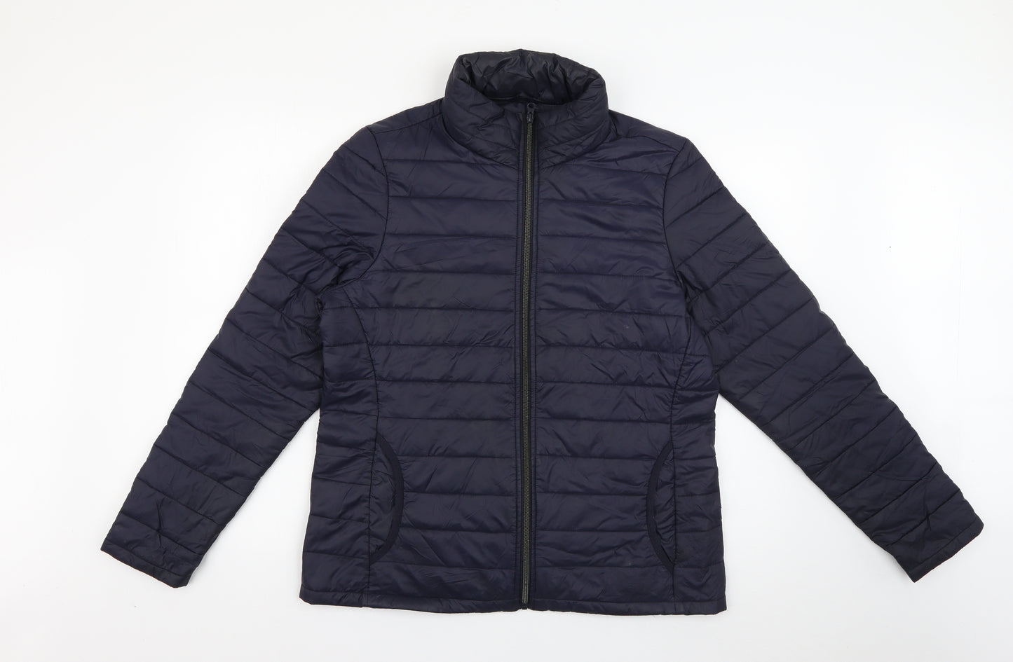 H & Jones Womens Blue   Puffer Jacket Coat Size XL  Zip