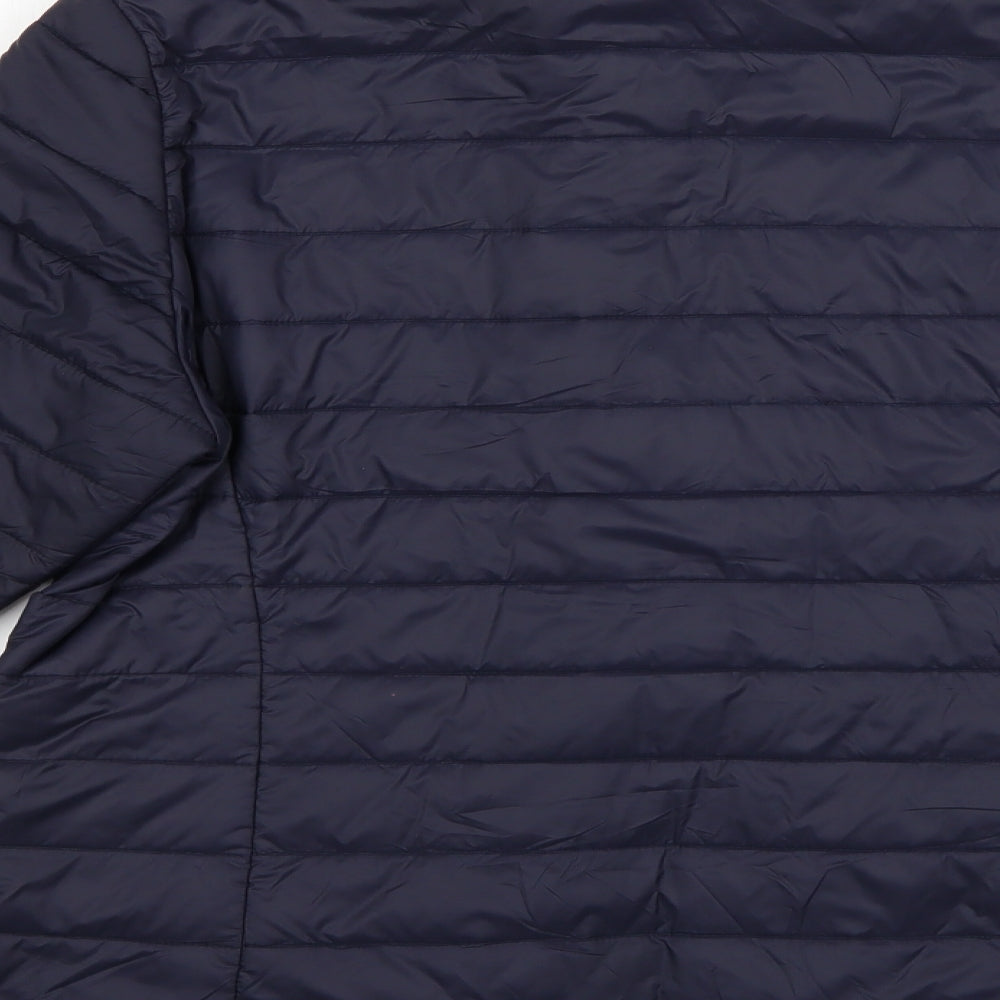 H & Jones Womens Blue   Puffer Jacket Coat Size XL  Zip