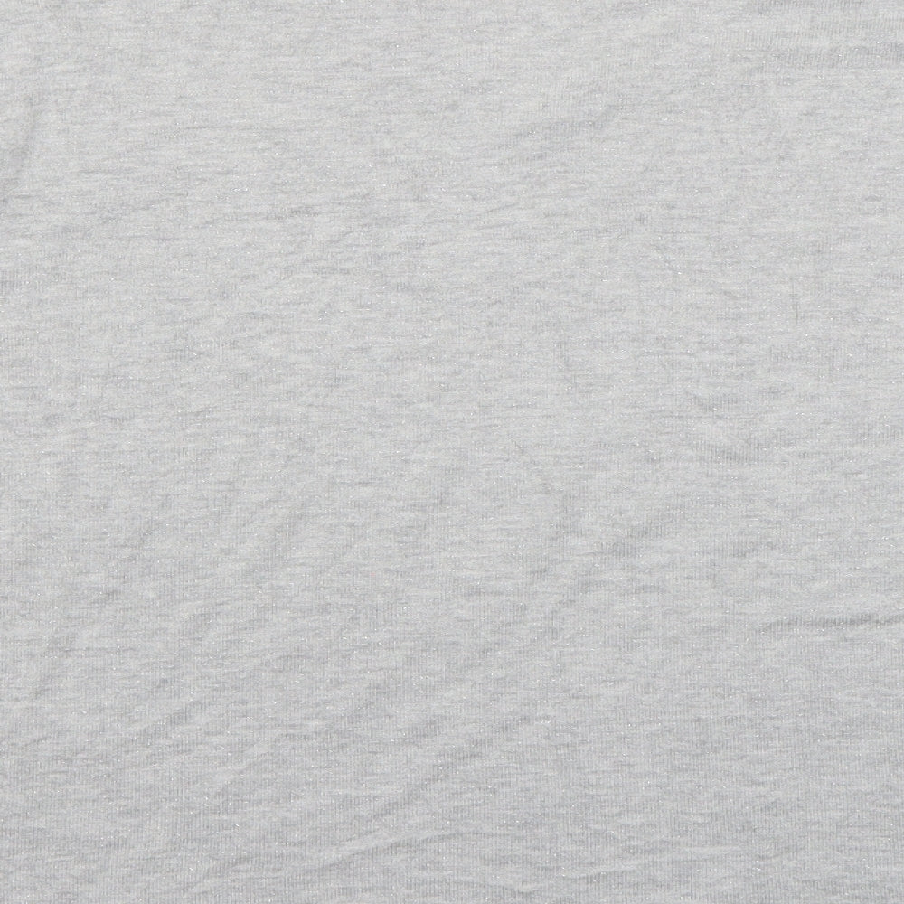 Marks and Spencer Womens Grey V-Neck  Viscose Pullover Jumper Size 16