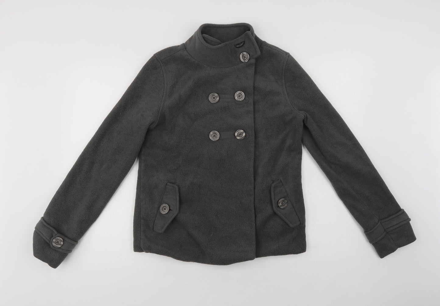 NEXT Womens Grey   Pea Coat Coatigan Size 12  Button