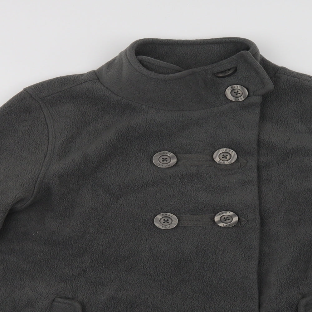 NEXT Womens Grey   Pea Coat Coatigan Size 12  Button