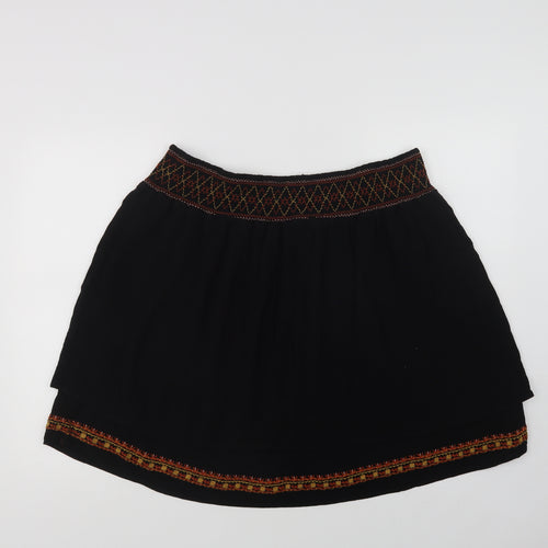 F&F Womens Black  Viscose Skater Skirt Size 20