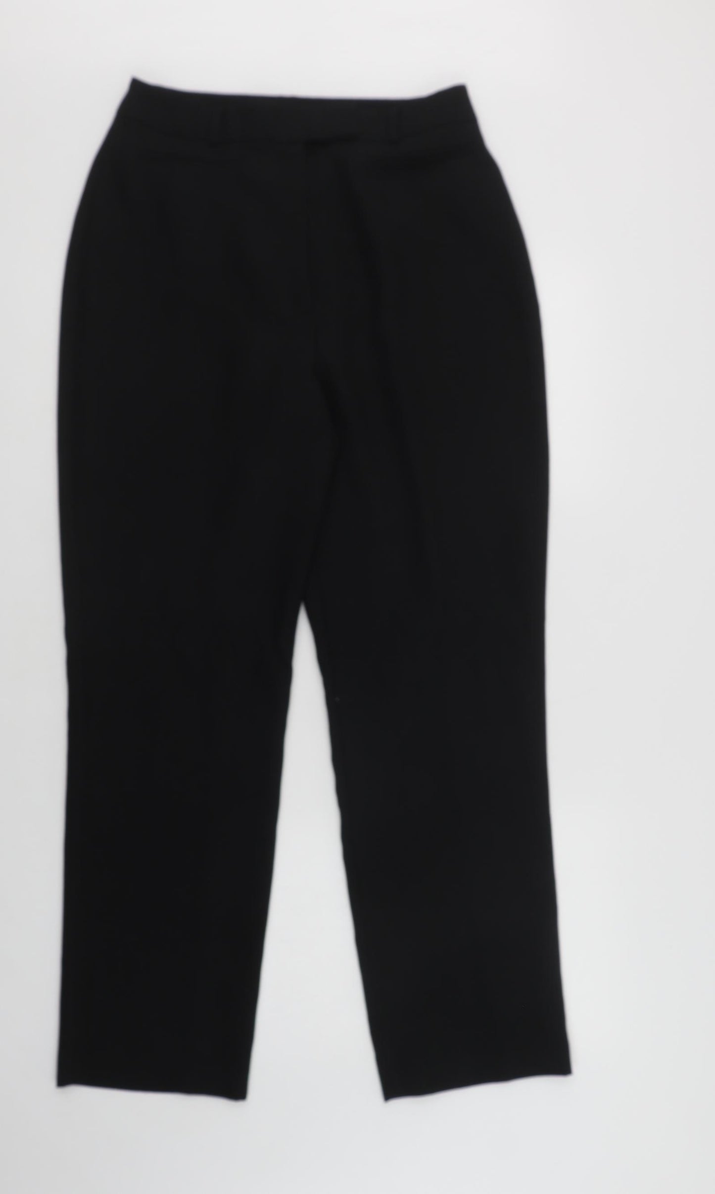 CONTEXT Womens Black  Polyester Dress Pants Trousers Size 14 L30 in Regular Hook & Loop