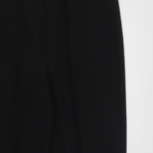 CONTEXT Womens Black  Polyester Dress Pants Trousers Size 14 L30 in Regular Hook & Loop