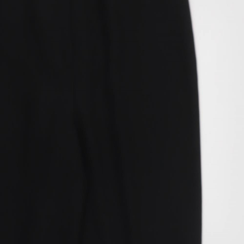 CONTEXT Womens Black  Polyester Dress Pants Trousers Size 14 L30 in Regular Hook & Loop