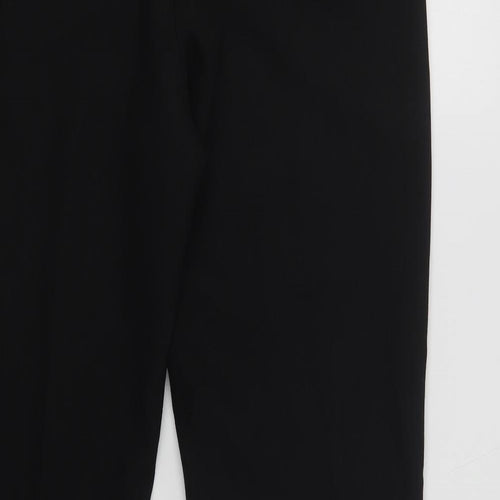 CONTEXT Womens Black  Polyester Dress Pants Trousers Size 14 L30 in Regular Hook & Loop