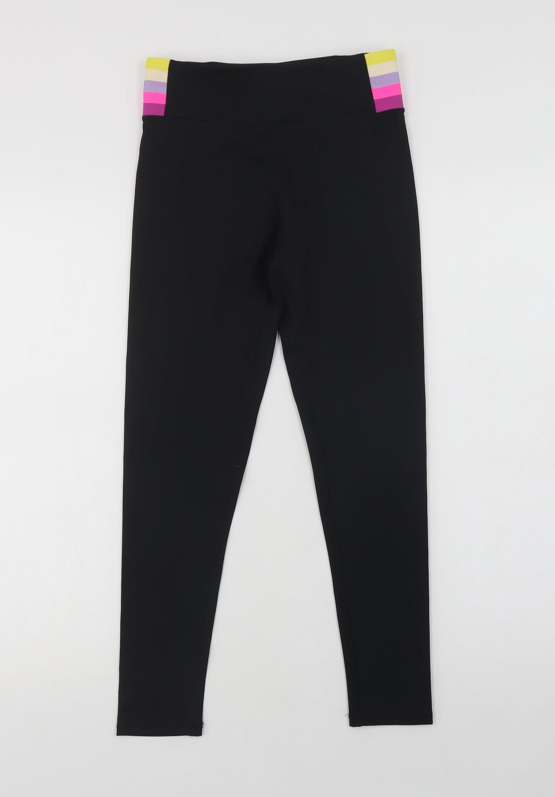 Marks and Spencer Girls Black  Polyester Jegging Trousers Size 11-12 Years  Regular  - Leggings