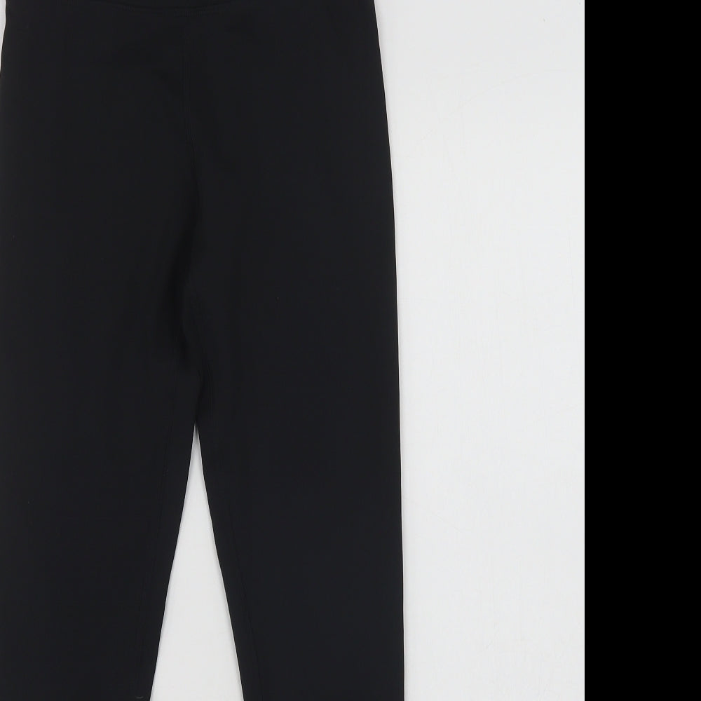 Marks and Spencer Girls Black  Polyester Jegging Trousers Size 11-12 Years  Regular  - Leggings