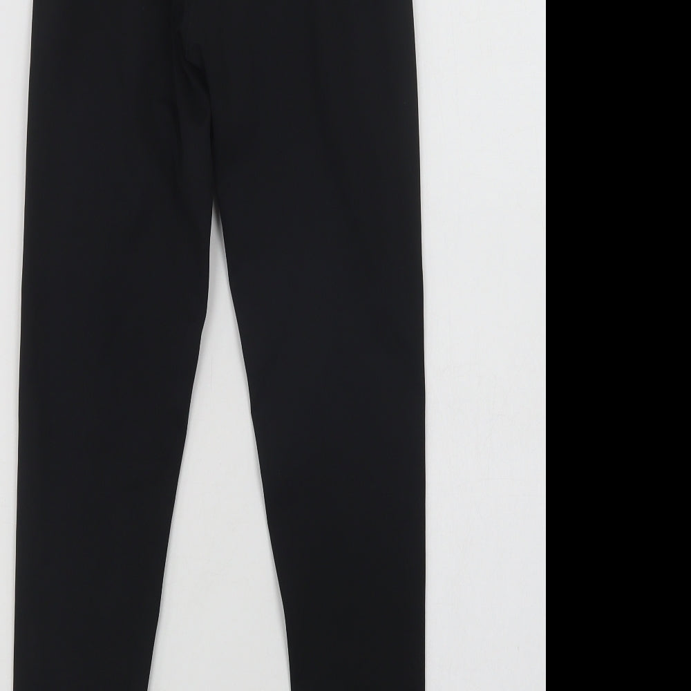 Marks and Spencer Girls Black  Polyester Jegging Trousers Size 11-12 Years  Regular  - Leggings