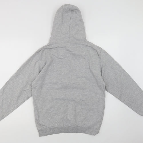 Awdis Womens Grey  Cotton Pullover Hoodie Size S