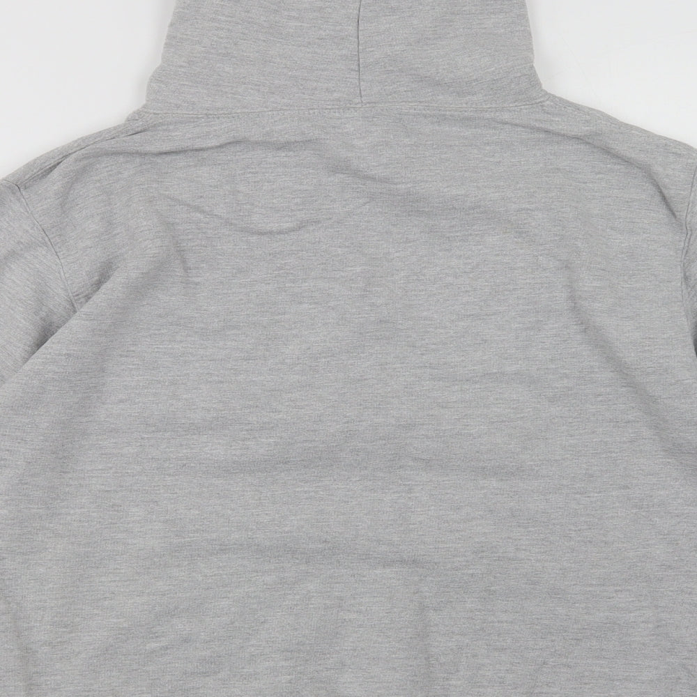 Awdis Womens Grey  Cotton Pullover Hoodie Size S