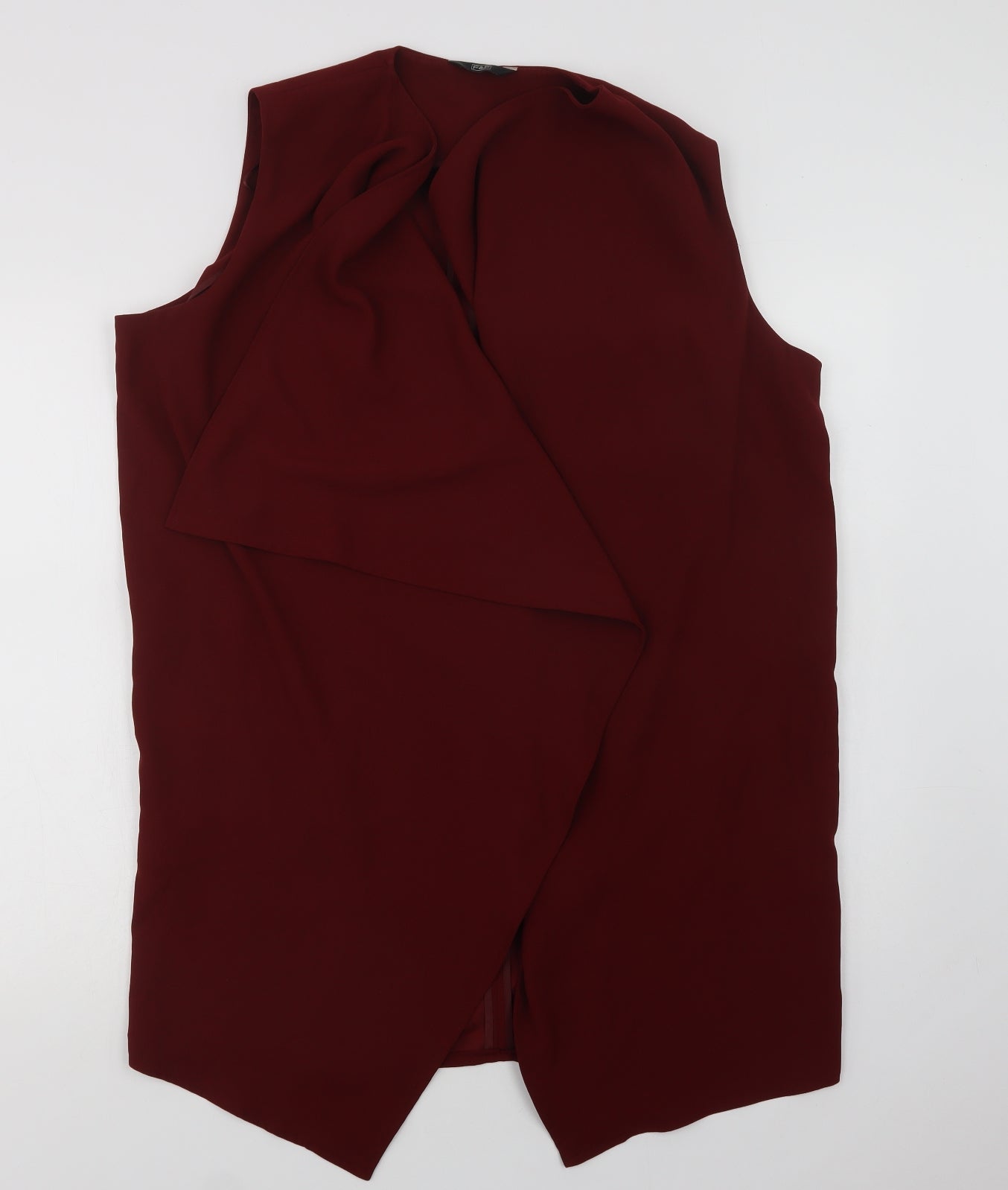F&F Womens Red   Jacket Waistcoat Size 14
