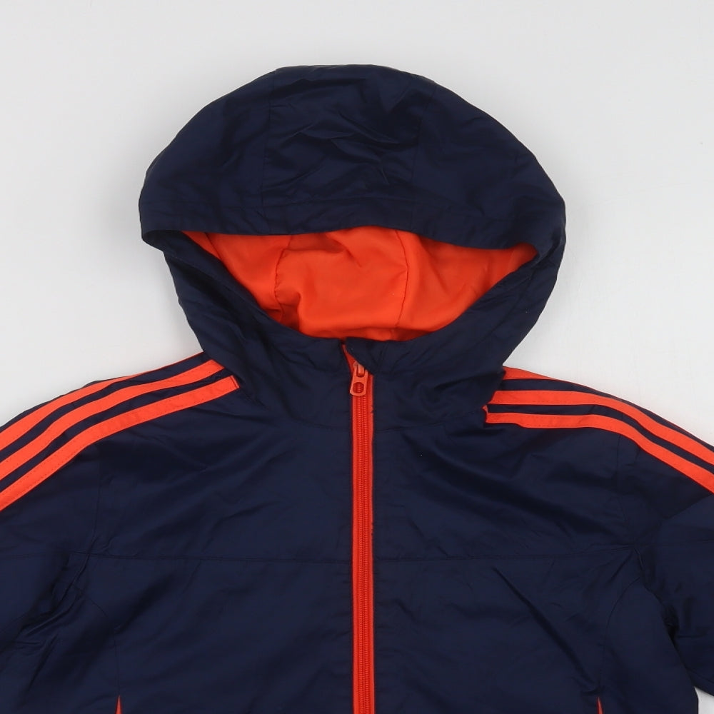 adidas Boys Blue   Windbreaker Jacket Size 9-10 Years  Zip