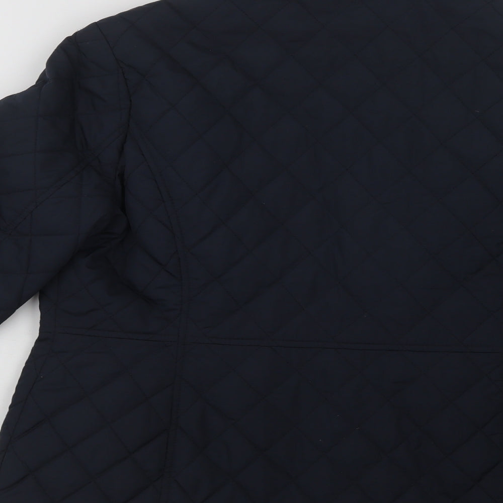 Marks and Spencer Womens Blue   Quilted Jacket Size 12  Snap