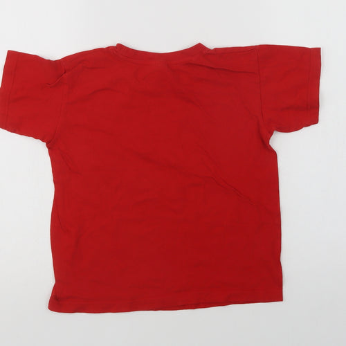 BC Collection Boys Red  Cotton Basic T-Shirt Size 7-8 Years Crew Neck  - Liverpool FC
