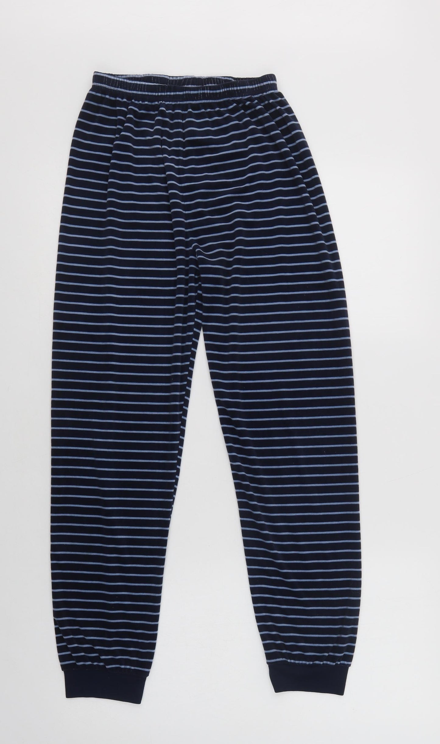 Primark Girls Blue Striped Polyester  Pyjama Pants Size 12-13 Years