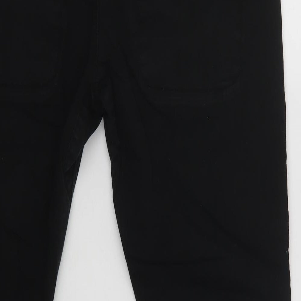 Threadbare Mens Black  Cotton Jogger Trousers Size 32 L31 in Regular Drawstring - Side Stripe