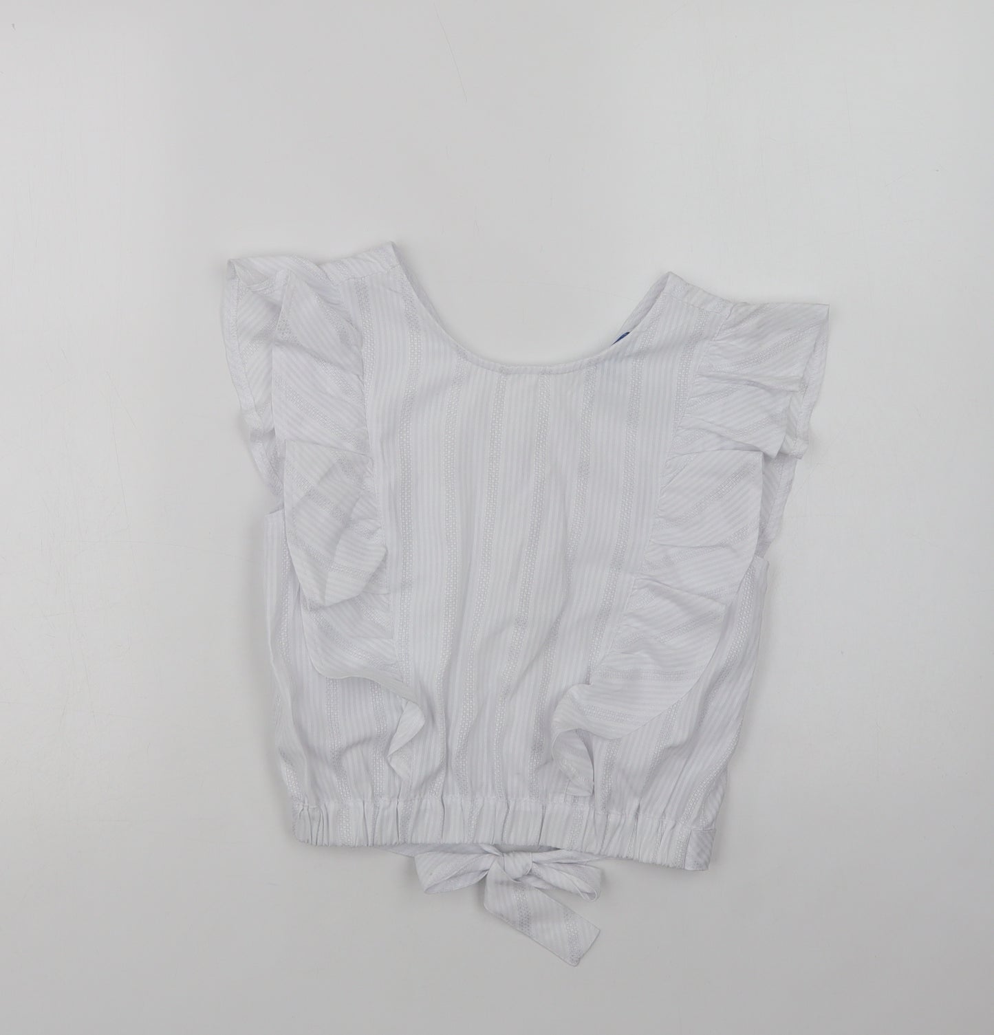 Mayoral Girls White   Basic Blouse Size 12 Years Round Neck