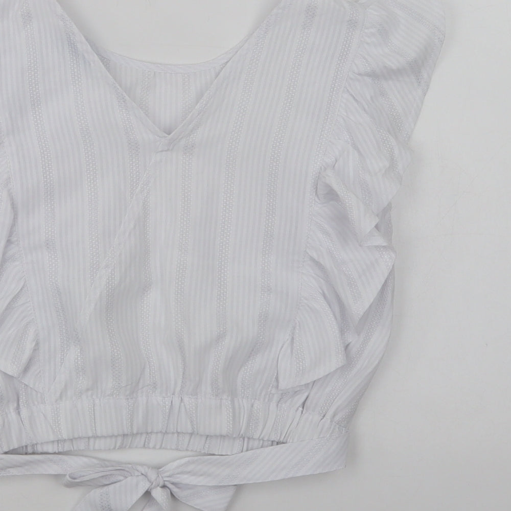 Mayoral Girls White   Basic Blouse Size 12 Years Round Neck