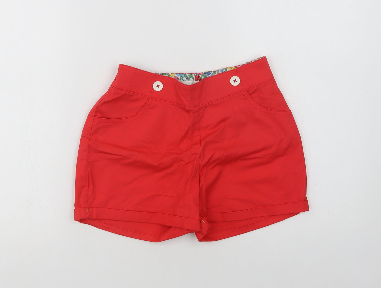 Boden Girls Red  Cotton Chino Shorts Size 12 Years  Regular