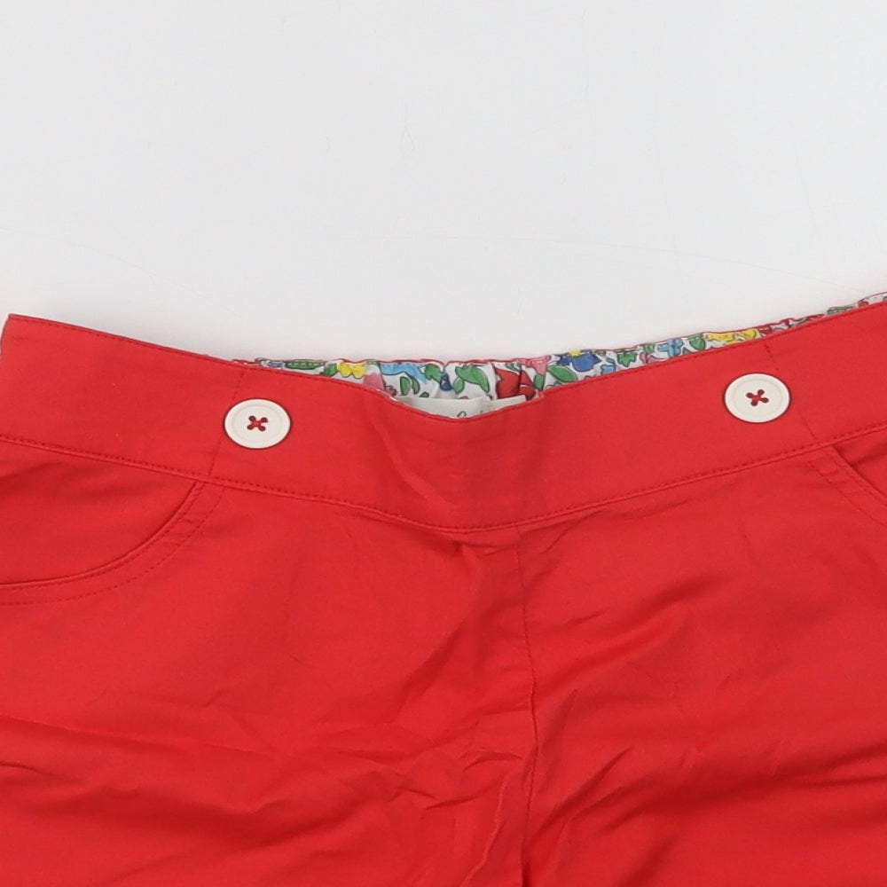 Boden Girls Red  Cotton Chino Shorts Size 12 Years  Regular