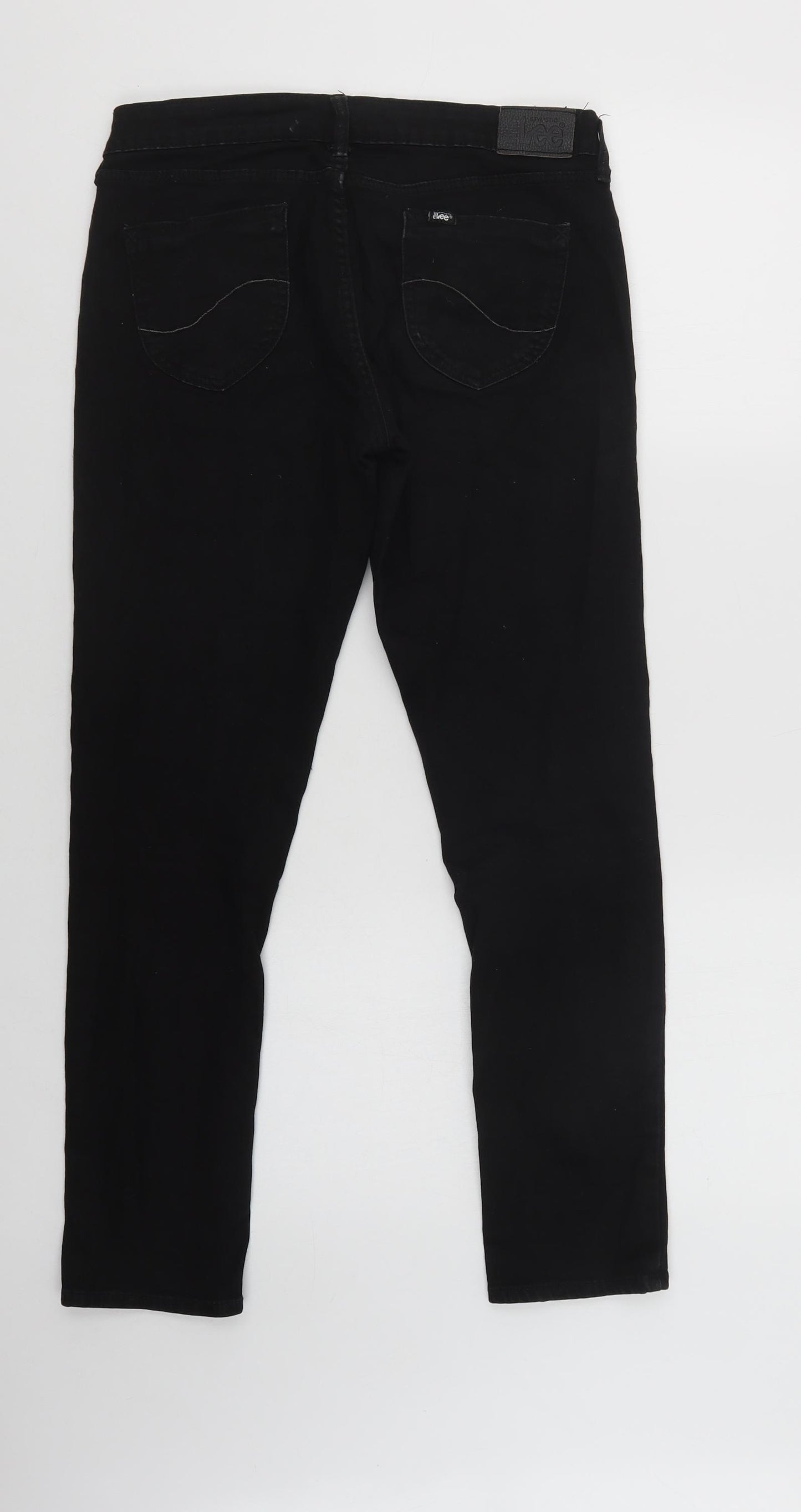 Lee Womens Black  Cotton Skinny Jeans Size 29 L27 in Regular Button