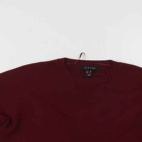 New Look Womens Purple Crew Neck  Viscose Pullover Jumper Size 10