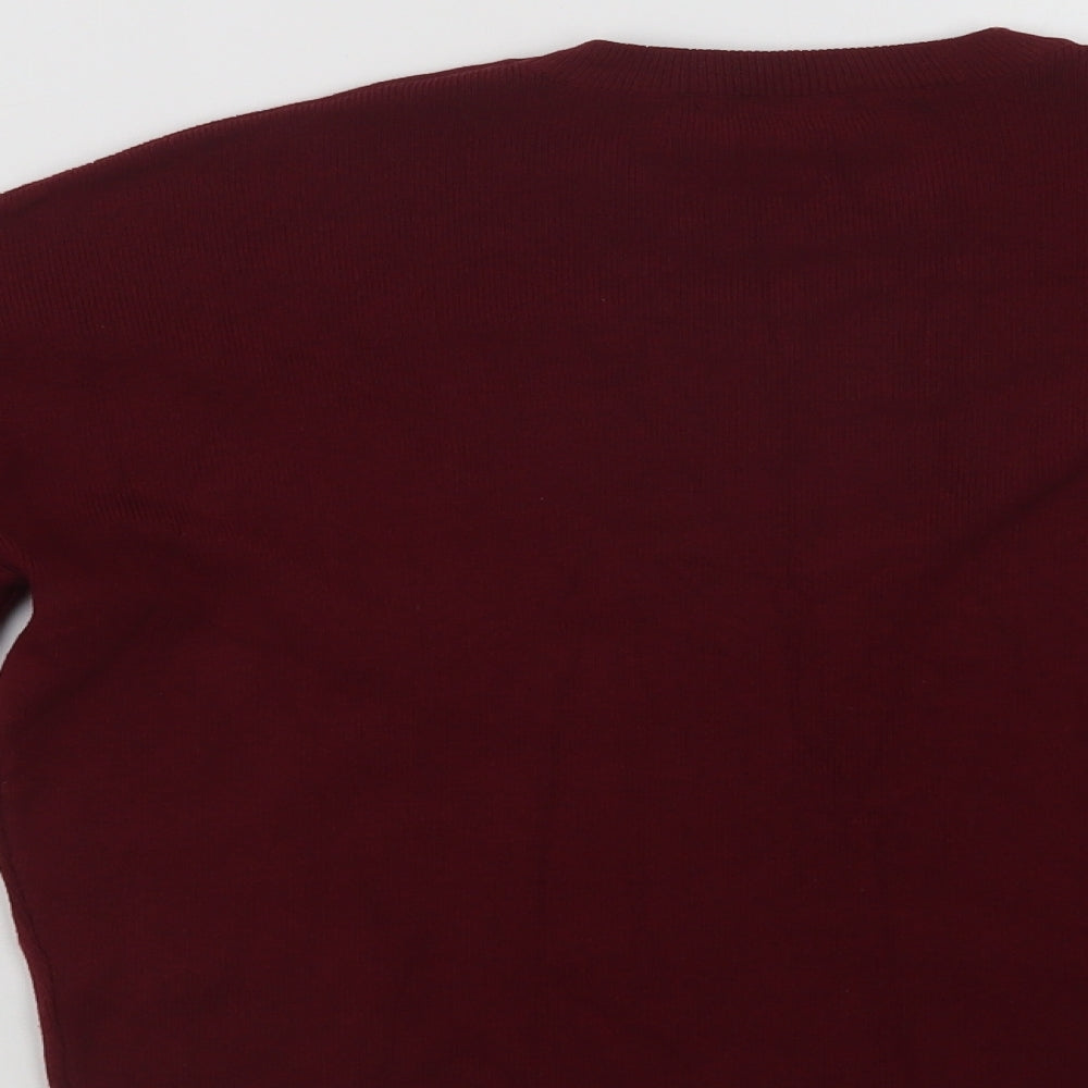 New Look Womens Purple Crew Neck  Viscose Pullover Jumper Size 10