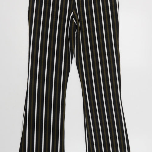 River Island Womens Green Striped Polyacrylate Fibre Jegging Trousers Size 10 L31 in Regular