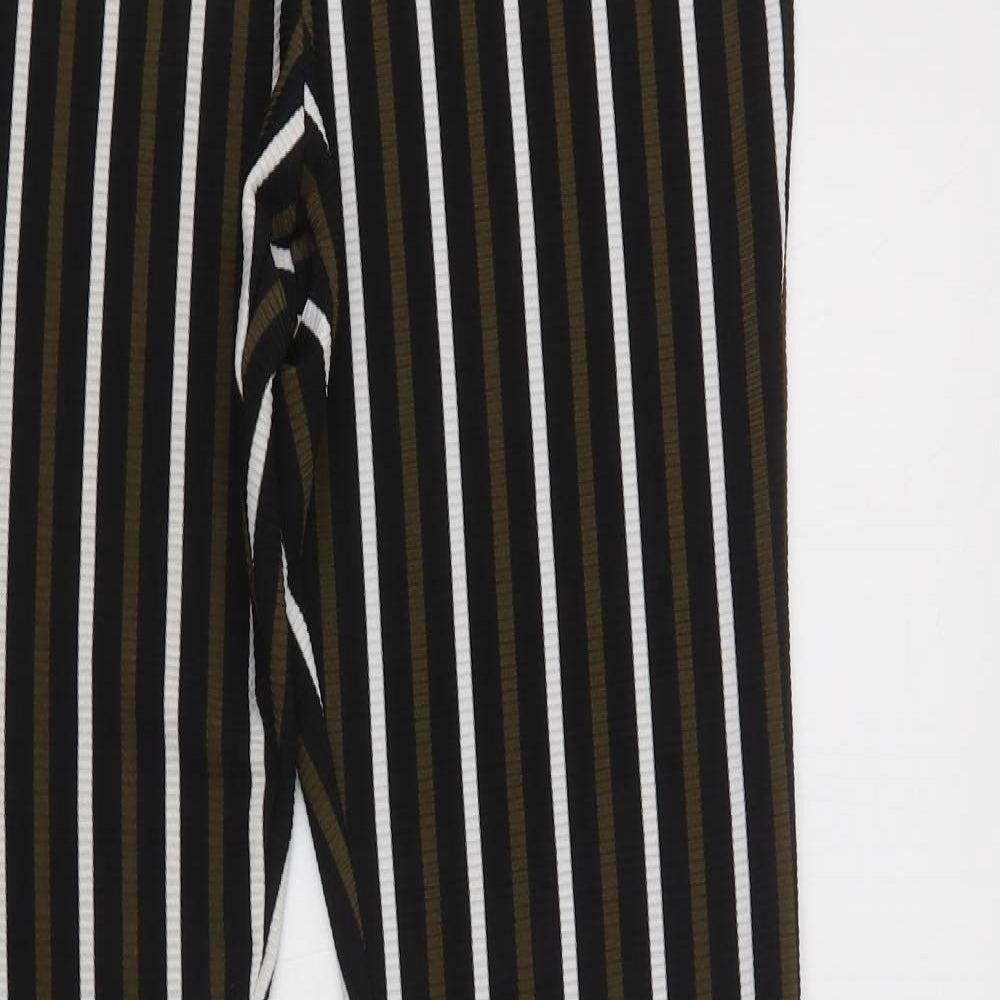 River Island Womens Green Striped Polyacrylate Fibre Jegging Trousers Size 10 L31 in Regular