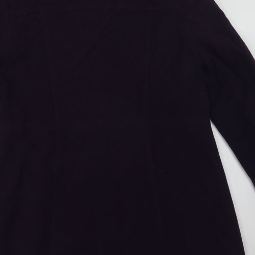 BHS Womens Purple   Pea Coat Coat Size 14  Button