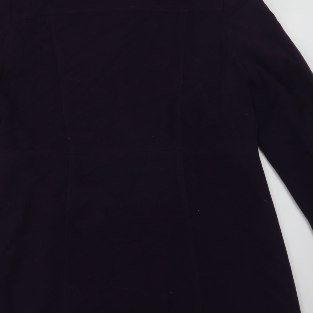 BHS Womens Purple   Pea Coat Coat Size 14  Button