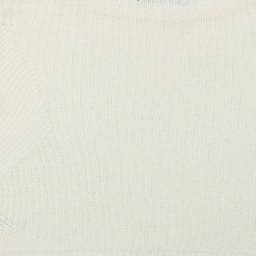 Autogra Womens Ivory Crew Neck  Acrylic Pullover Jumper Size 12