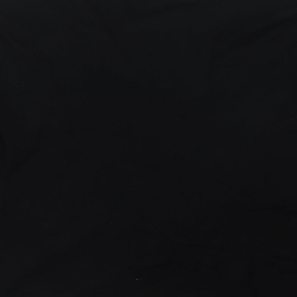 South Womens Black  Cotton Basic T-Shirt Size 24 V-Neck