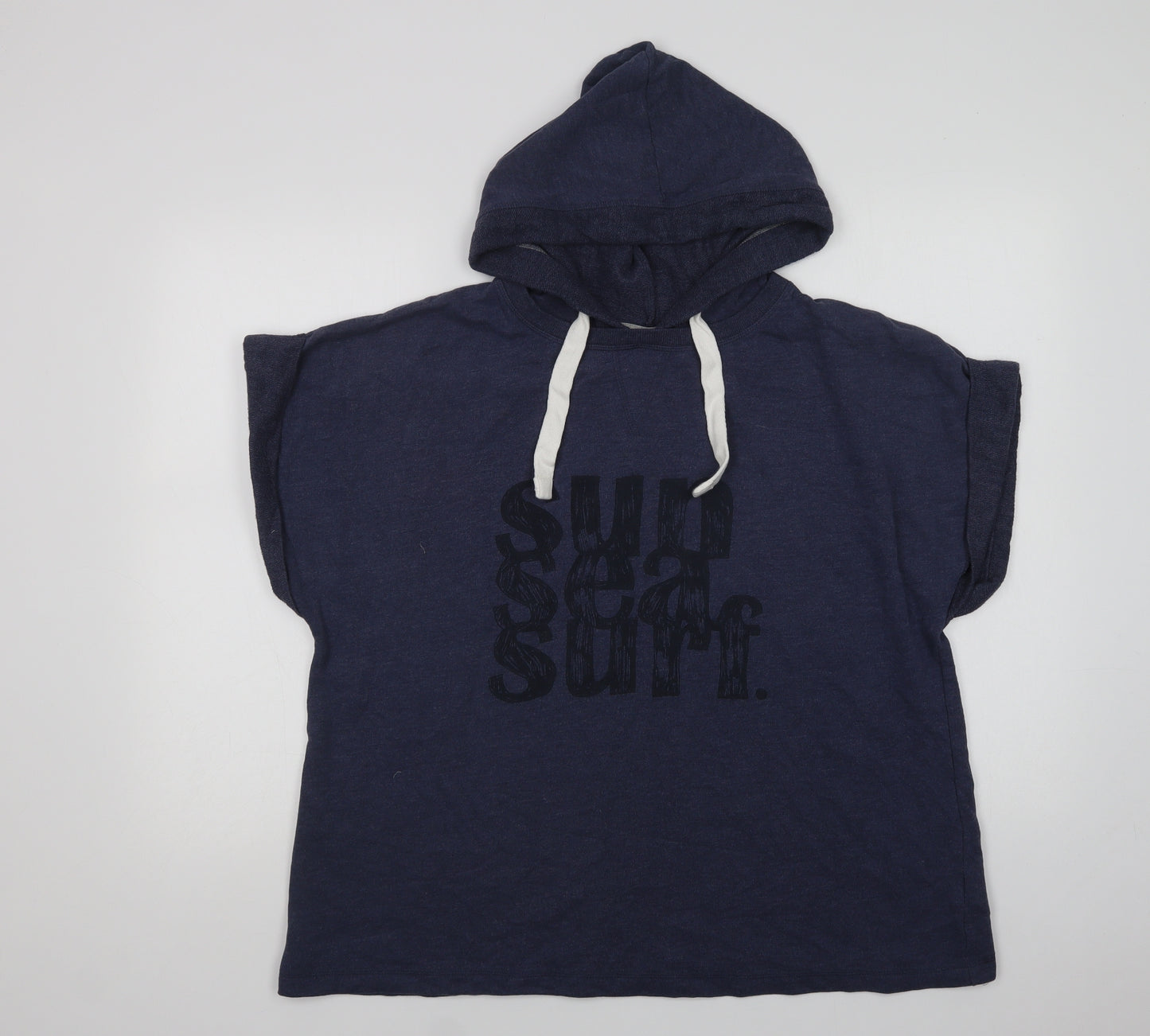 NEXT Womens Blue  Cotton Pullover Hoodie Size 20   - Sun Sea Surf