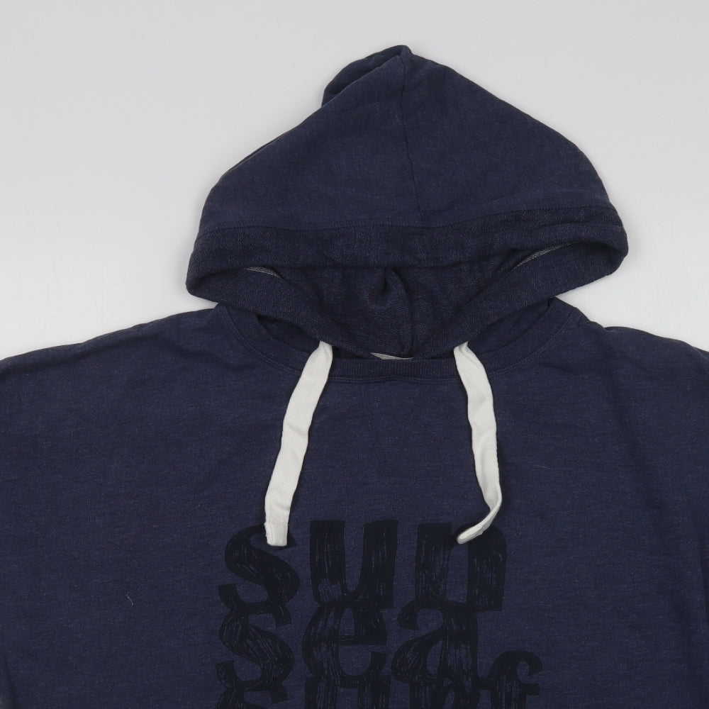 NEXT Womens Blue  Cotton Pullover Hoodie Size 20   - Sun Sea Surf