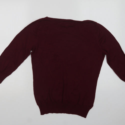NEXT Womens Purple Boat Neck  Cotton Pullover Jumper Size 12