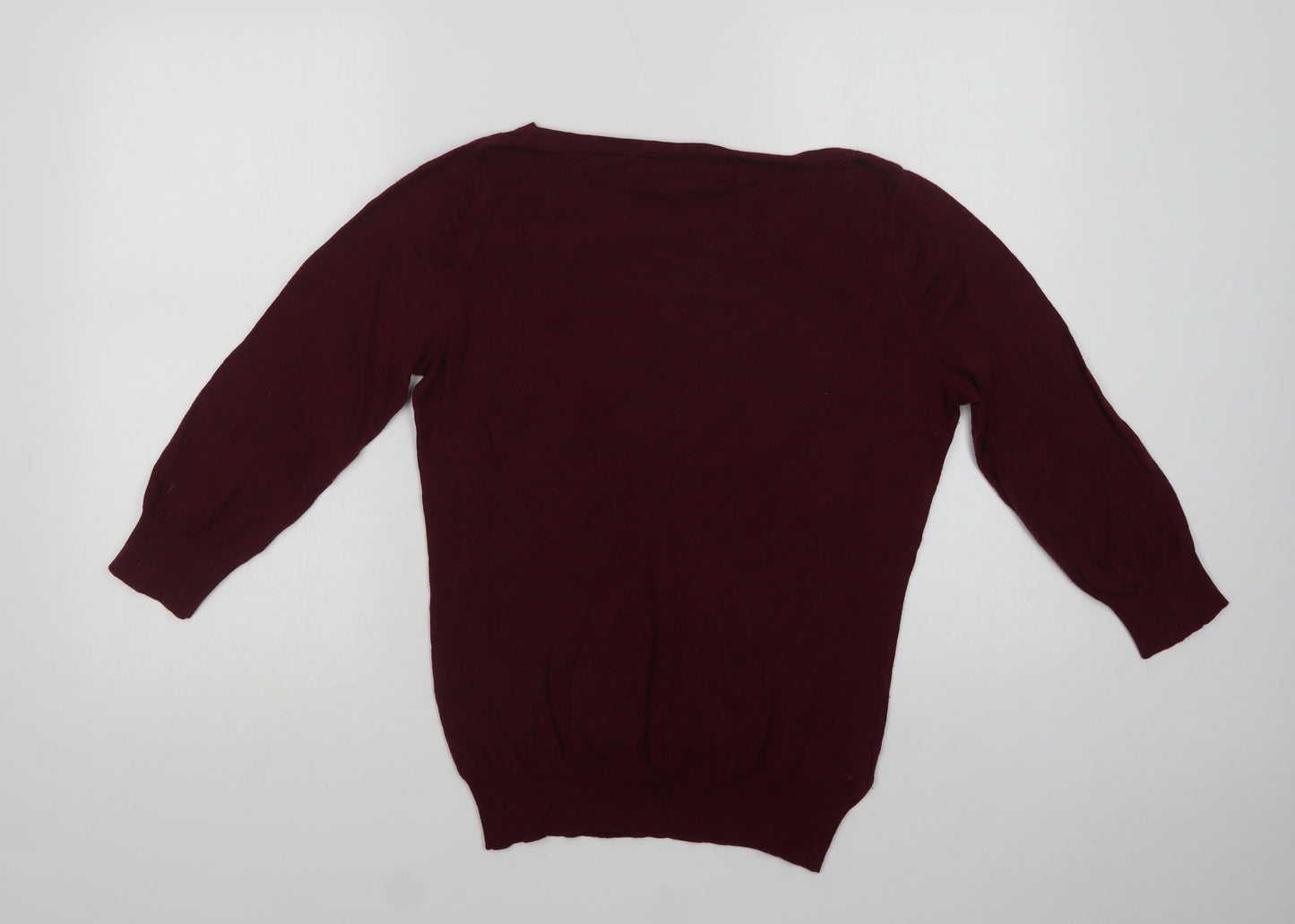 NEXT Womens Purple Boat Neck  Cotton Pullover Jumper Size 12