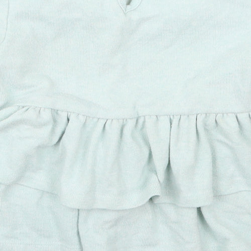 Matalan Girls Green  Polyester Skater Dress  Size 4-5 Years  Round Neck Button - Be Kind