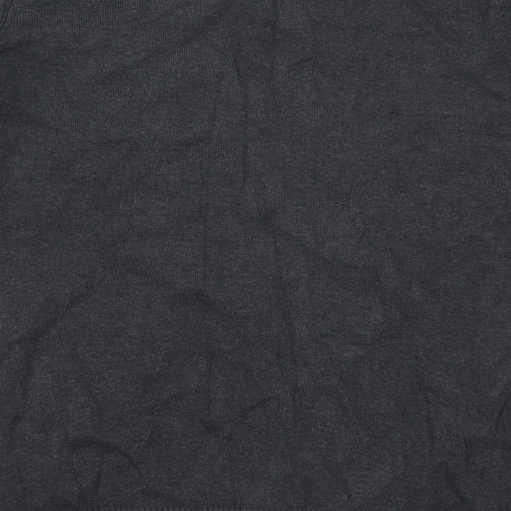 Marks and Spencer Boys Grey V-Neck  Cotton Pullover Jumper Size 15-16 Years  Pullover